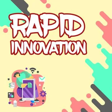 Text caption presenting Rapid Innovation. Conceptual photo characteristic of a Illustration
