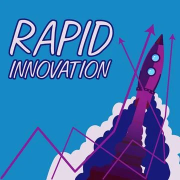 Text caption presenting Rapid Innovation. Business showcase characteristic of a Illustration
