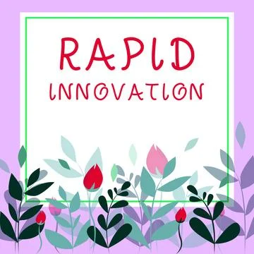 Text caption presenting Rapid Innovation. Internet Concept characteristic of a Stock Illustration