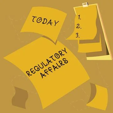 Text caption presenting Regulatory Affairs. Business showcase the desire of Stock Illustration