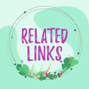Text caption presenting Related Links. Word Written on Website inside a Webpage Ilustración de archivo
