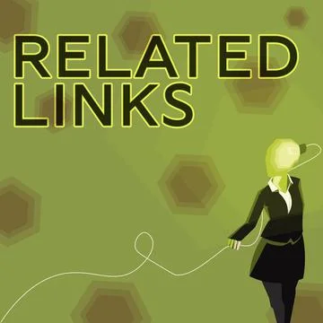 Text caption presenting Related Links. Internet Concept Website inside a Webpage Illustrazione stock