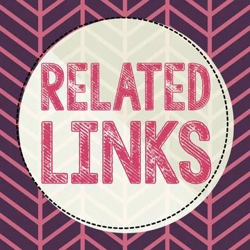 Text caption presenting Related Links. Business approach Website inside a Illustrazione stock