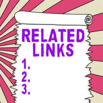 Text caption presenting Related Links. Business approach Website inside a イラスト素材