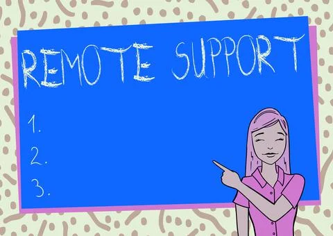 Text caption presenting Remote Support. Business idea type of secure service Illustrazione stock