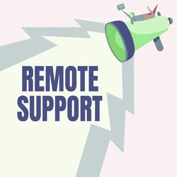 Text caption presenting Remote Support. Internet Concept help endusers to solve イラスト素材