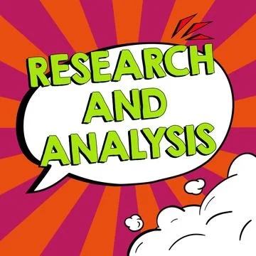 Text caption presenting Research And Analysis. Business showcase Strategic Stock Illustration