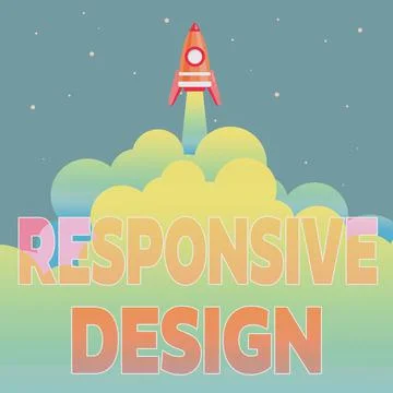 Text caption presenting Responsive Design. Business concept web page creation イラスト素材
