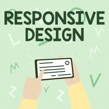 Text caption presenting Responsive Design. Business showcase web page creation 스톡 일러스트