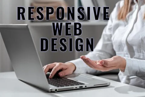Text caption presenting Responsive Web Design. Business approach web page Foto stock
