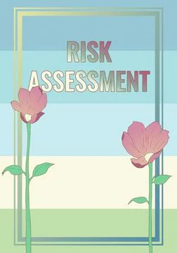 Text caption presenting Risk Assessment. Business approach evaluating potential Illustrazione stock
