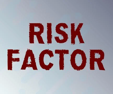 Text caption presenting Risk Factor. Business approach Characteristic that may Stock Illustration