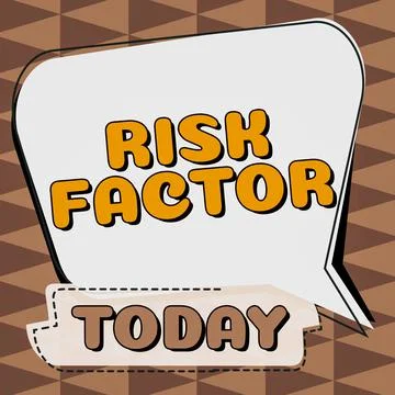 Text caption presenting Risk Factor, Word for Something that rises the chance Illustrazione stock
