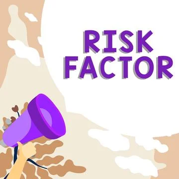 Text caption presenting Risk Factor. Business overview Something that rises the Illustrazione stock