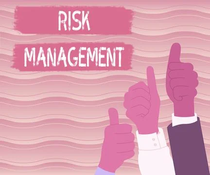 Text caption presenting Risk Management. Business idea evaluation of financial Illustrazione stock