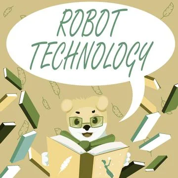Text caption presenting Robot Technology. Business approach develop machines Stock Illustration