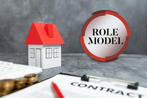 Text caption presenting Role Model. Business idea a person looked to by others Stock Photos
