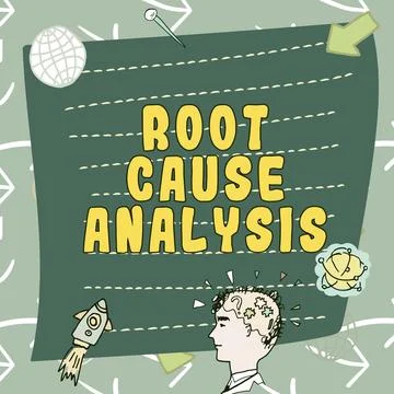 Text caption presenting Root Cause Analysis. Conceptual photo Method of Problem イラスト素材