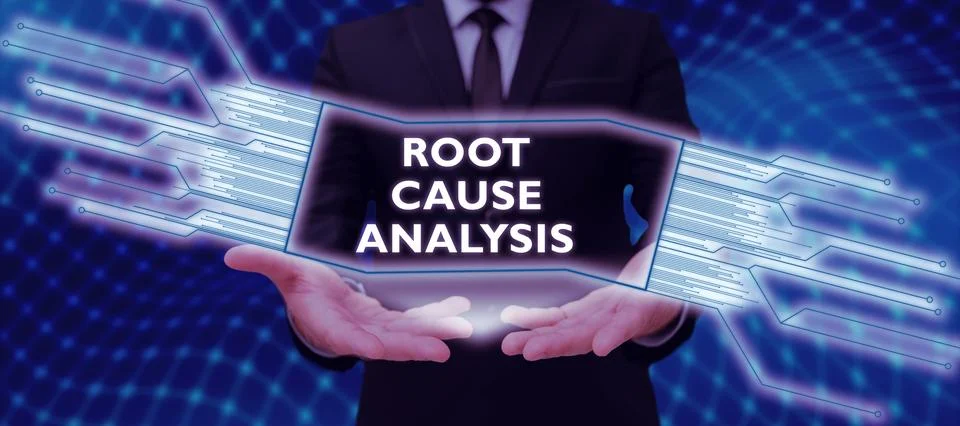 Text caption presenting Root Cause Analysis. Business concept Method of Problem 스톡 사진