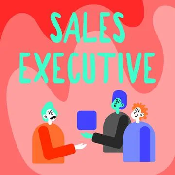 Text caption presenting Sales Executive. Business concept responsible for the イラスト素材