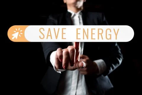 Text caption presenting Save Energy. Internet Concept decreasing the amount of Stockfoto's