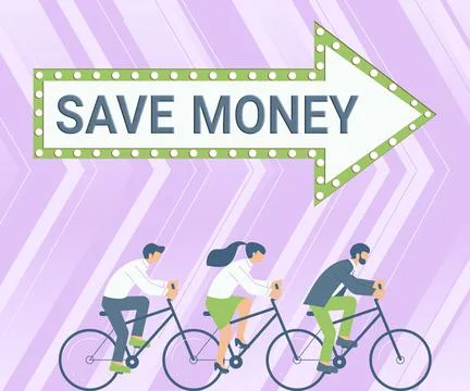 Text caption presenting Save Money. Internet Concept store some of your cash Illustrazione stock