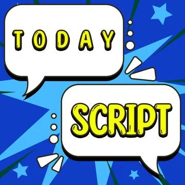 Text caption presenting Script. Internet Concept handwriting as distinct from Stock Illustration