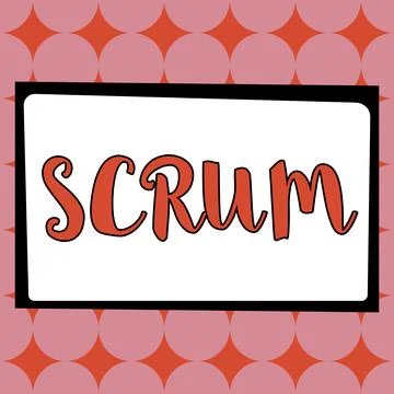 Text caption presenting Scrum. Business showcase handwriting as distinct from Stock Illustration