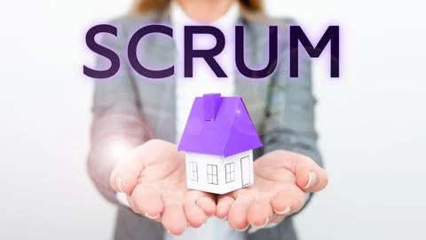 Text caption presenting Scrum. Business showcase handwriting as distinct from Foto stock