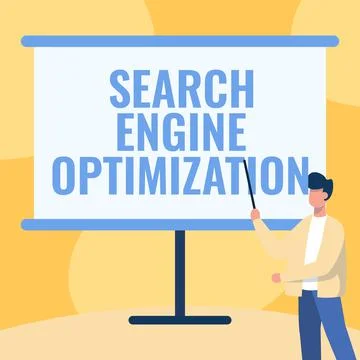 Text caption presenting Search Engine Optimization. Business showcase Increase Illustrazione stock