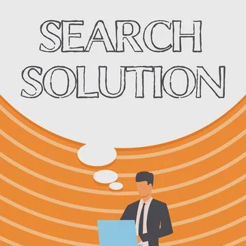 Text caption presenting Search Solution. Word Written on an action or process of 스톡 일러스트