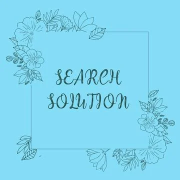 Text caption presenting Search Solution. Word Written on an action or process of Stock Illustration