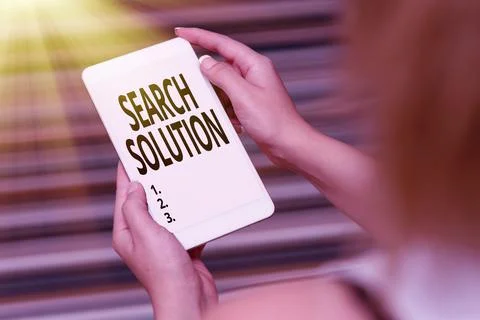 Text caption presenting Search Solution. Business approach an action or process Stock Photos