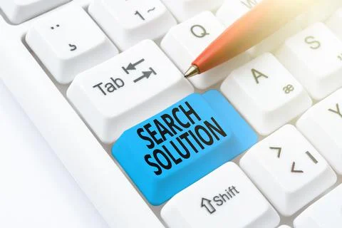 Text caption presenting Search Solution. Internet Concept an action or process Stock Photos