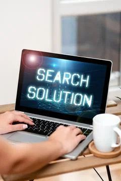 Text caption presenting Search Solution. Business concept finding the Stock Photos