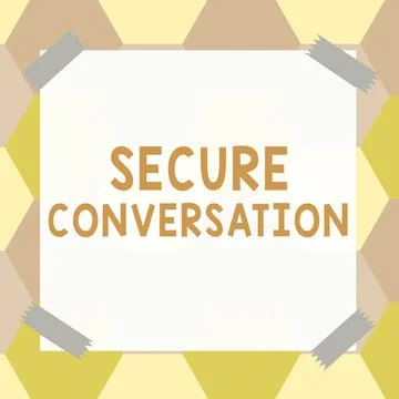 Text caption presenting Secure Conversation. Business concept Secured Encrypted Ilustración de archivo