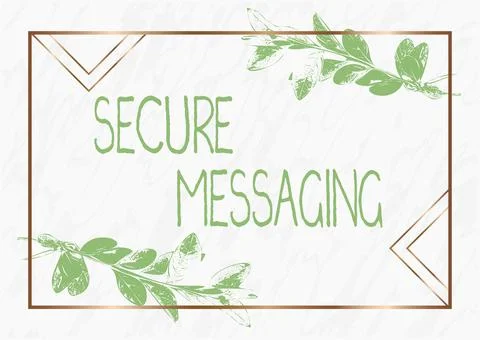 Text caption presenting Secure Messaging. Word Written on protect critical data 스톡 일러스트