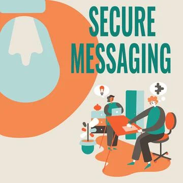 Text caption presenting Secure Messaging. Conceptual photo protect critical data Stock Illustration