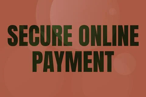 Text caption presenting Secure Online Payment. Conceptual photo Protected online Stockillustratie