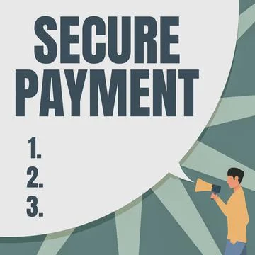 Text caption presenting Secure Payment. Business concept Security of Payment Ilustração Stock