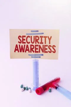 Text caption presenting Security Awareness. Business idea educating employees Stock Photos