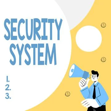 Text caption presenting Security System. Business approach system designed to 스톡 일러스트