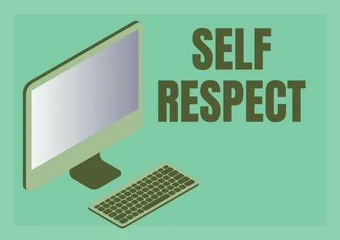 Text caption presenting Self Respect. Business showcase Pride and confidence in Stock Illustration
