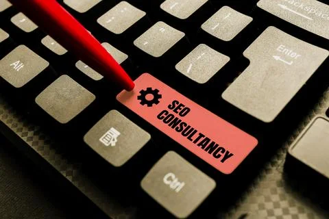Text caption presenting Seo Consultancy. Word Written on specialize in Foto stock