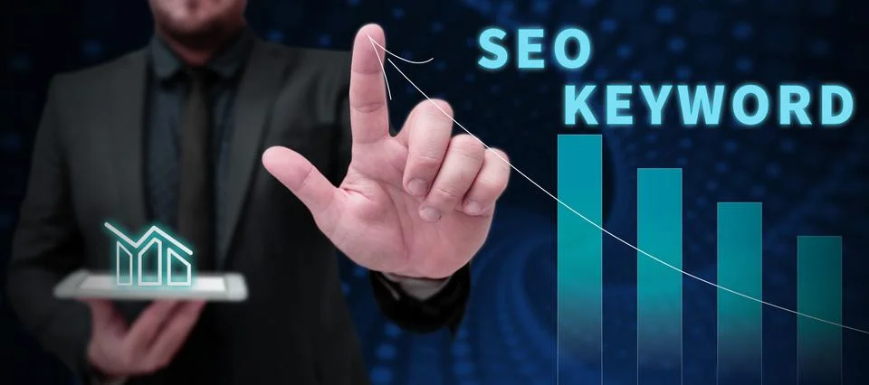 Text caption presenting Seo Keyword. Business showcase phrases in your web Foto stock