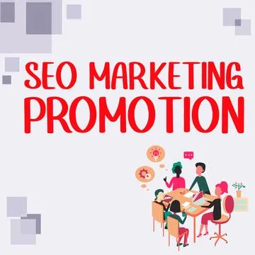 Text caption presenting Seo Marketing Promotion. Internet Concept Strategy that Stock Illustration