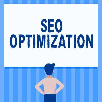 Text caption presenting Seo Optimization. Conceptual photo process of affecting Illustrazione stock