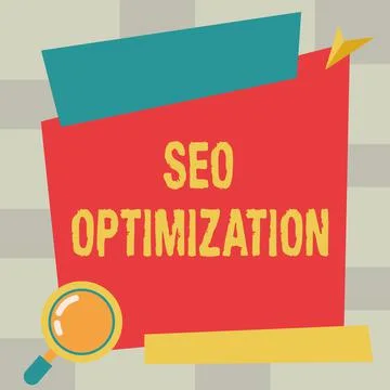 Text caption presenting Seo Optimization. Word Written on process of affecting イラスト素材