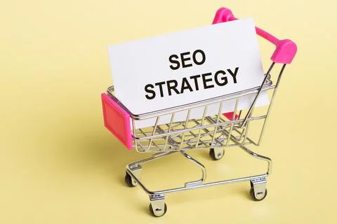 Text caption presenting Seo Strategy. Business approach Techniques and tactic Foto stock