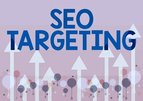 Text caption presenting Seo Targeting. Business approach Specific Keywords for Stockillustratie
